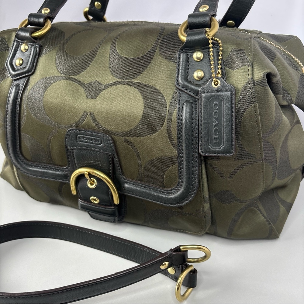 Coach Olive Green Signature Bag
